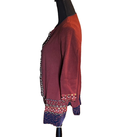 Chicos Petite Embellished Trim-Detail Cardigan - Picture 3 of 8